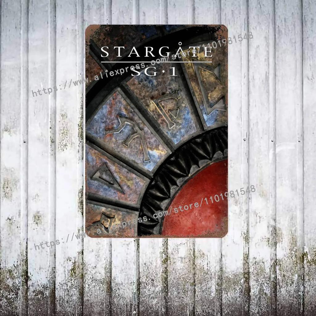 Stargate SG-1 TV Show Metal Decor Poster Vintage Tin Sign Metal Sign Decorative Plaque for Pub Bar Man Cave Club Wall Decoration
