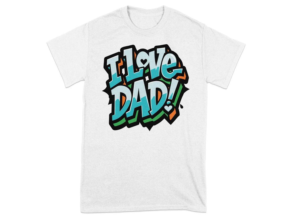 I Love Dad Father's Day Gift Cool Dad Shirt Graphic Tee for Dad Dad Appreciation Shirt Trendy T-Shirt for Dad Men Clothing