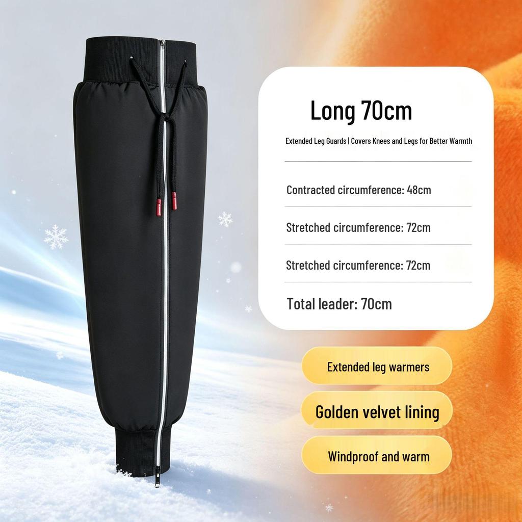 Winter Electric Motorcycle Knee Pads: Unisex Windproof, Thick, Warm, Cold Protection for Cycling.