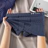 Striped Cotton Men's Boxer Briefs - Comfortable, Breathable Underwear for Teens and Adults