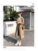 2024 Slim Classic Over-the-Knee Trench Coat for Women - Mid-Length Korean Style, Loose Fit, Petite Trendy Overcoat