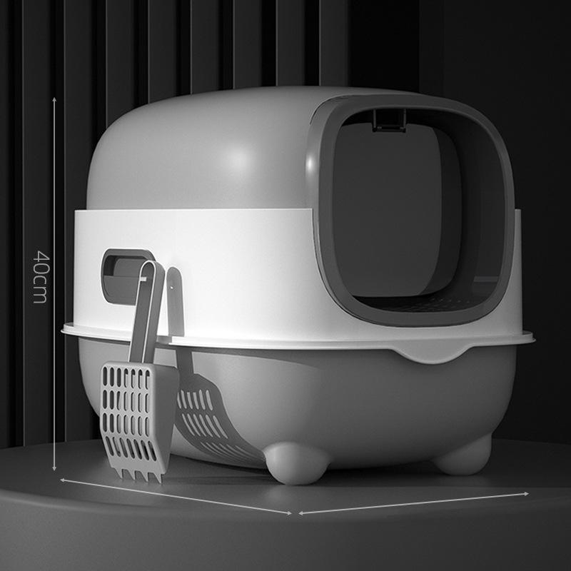 

Большой закрытый кошачий туалет с УФ-стерилизацией и автоматическим дезодорированием Large Litter Box