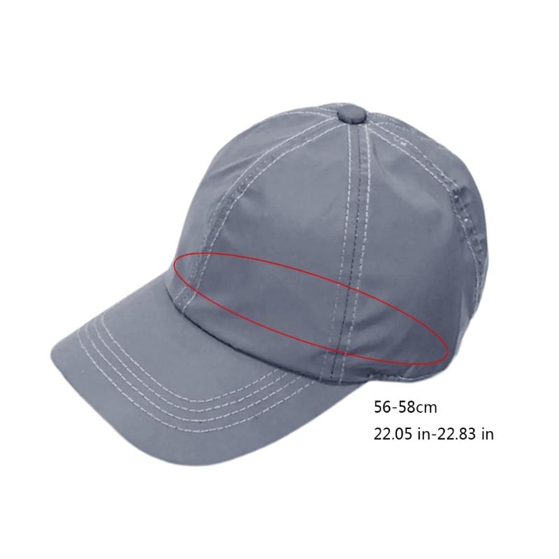Reflective Silver Baseball Hat Outdoor Sports Hat Night Safety Cycling Hat for Outdoor Sports and Night Safety