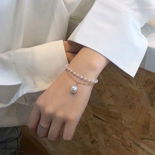 VKME Hot Sale Double-Layered Cuban Chain Bracelet Set Punk Style with Thick Gold-Plated Bands for Men Women Hip Hop Jewelry