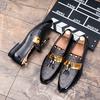 Large Size 2020 Spring New European and American Men's Foot Cover Pointed Leather Shoes Large Size Nightclub Hairstylist Trendy Men's Shoes