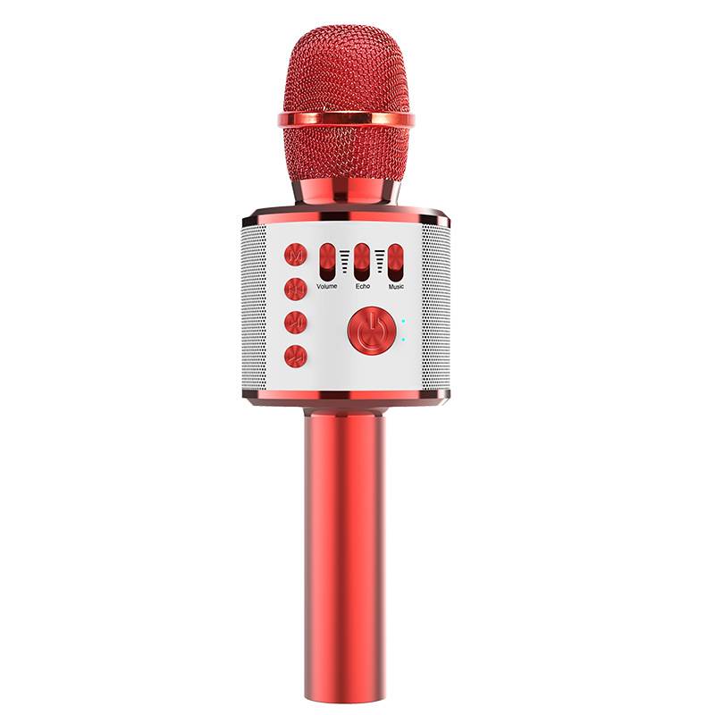 Wireless Bluetooth Speaker Mic Karaoke Microphone Handheld Portable Microphone Mobile Phone Music Player for Children Home KTV