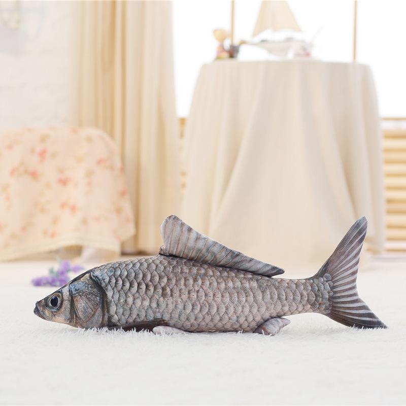 3D simulation carp grass carp throw pillow doll creative spoof plush toy wholesale rag doll girl birthday gift
