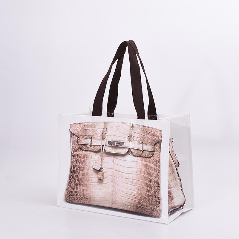 Pp Woven Tote Bag Ika Shopping Bag Creative Eye-catching Bag Tote Bag Casual Bag Platinum Bag Portable 7032cm 3140₽