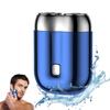 Mini Dual-Head Electric Razor Rechargeable Beard Shaver Washable Pocket Shaver for Men Home Travel