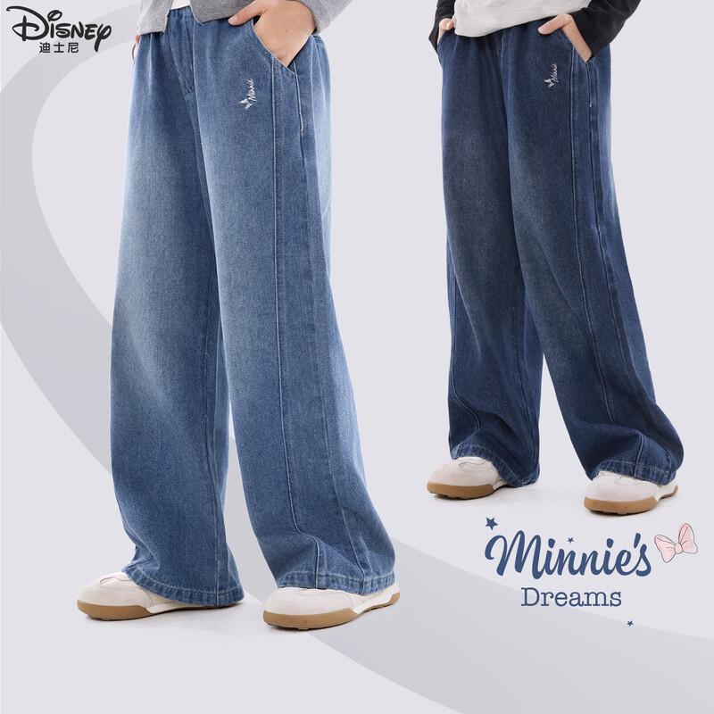 Disney Girls' Wide-Leg Straight-Leg Jeans