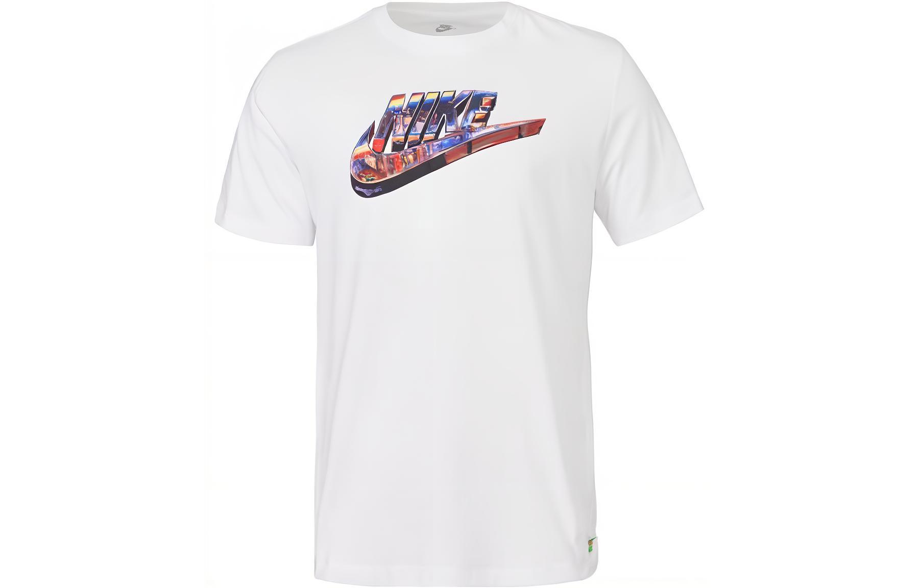 Nike T Shirts Men s White Crew Neck Thin Straight Fit DJ1369-100 L