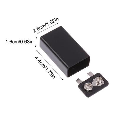 1/5/8Pcs 9V Type-C Battery Case 6F22 Lithium Battery Storage Box Square Battery Holder Portable Battery Clip Container