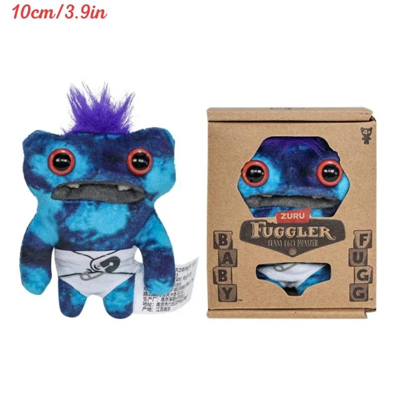 Fuggler Monstres aux Dents Moches Peluches Fuggler Bébé Dessin Animé Yeux Écarquillés Bizarre Lapin Peluche Kawaii Multicolore Poupée Peluche 8-9CM