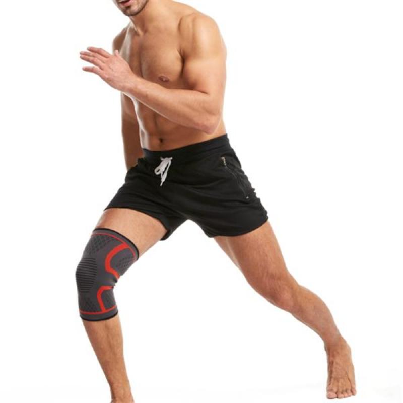 1-Piece Fitness Running Cycling Knee Brace Support Elastic Nylon Sports Compression Knee Sleeve Suitable for Basketball and Volleyball