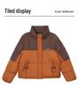 Women's 2025 Winter Fashion Slim Color Block Cotton Coat - Small Size, Thick, and Warm