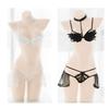 Sweet and Cute Angel & Demon Cosplay Lingerie Set Lolita Wings Bra and Panty Set Women Underwear Drop Ship