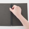MUJI Påfyllning Kraft Mörk 82913842 Anteckningsbok, Omslag, A5, 20-håls, Grå,