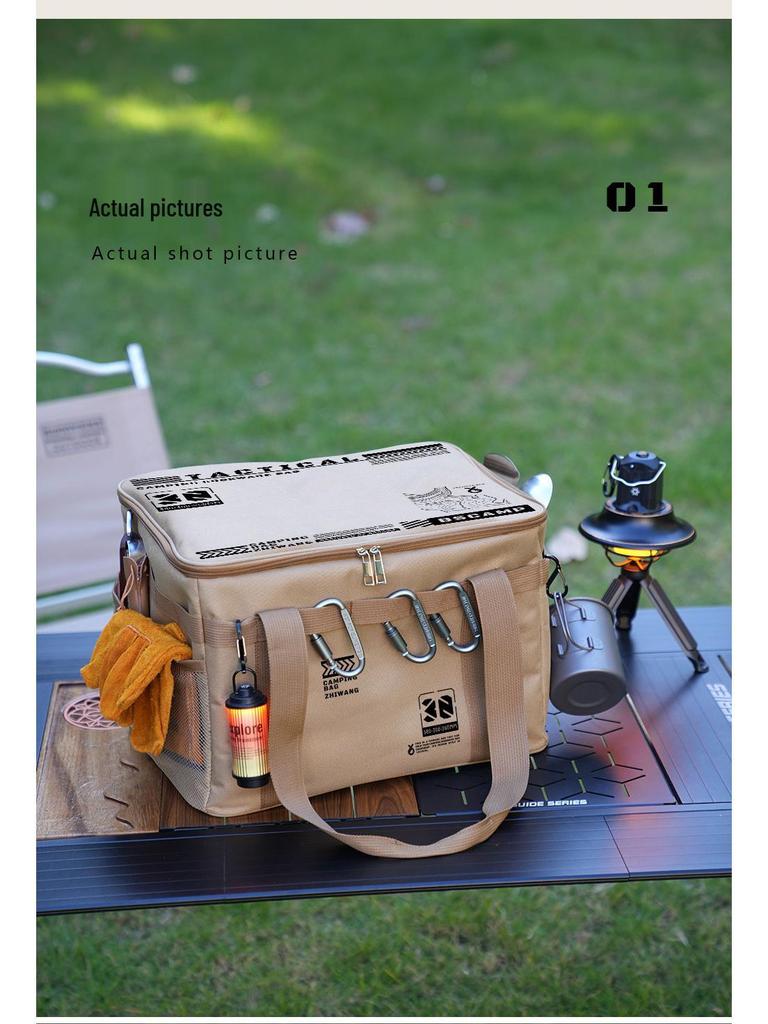 Large Outdoor Tactical Cookware & Gas Tank Storage Bag for Camping & Picnics