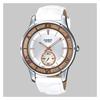 Casio STANDARD series 50 meters waterproof quartz movement leather strap Japanese and Korean watch 37mm women's watch white dial LTP-E135L-7A