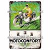 Mfoever Tin Motorcycle Metal Sign Vintage Plaque Poster Tin Sign Wall Decor For Bar Pub Club Retro TT Racing Poster Gift