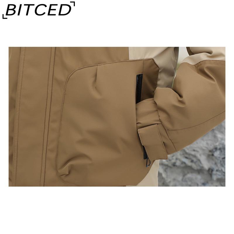 BITCED Outdoor Windbreaker Jacke - Unisex-Stil Winddicht Verdickt Gepolsterter Mantel Bergsteigen Paare Daunen-Gefütterte Baumwolljacke