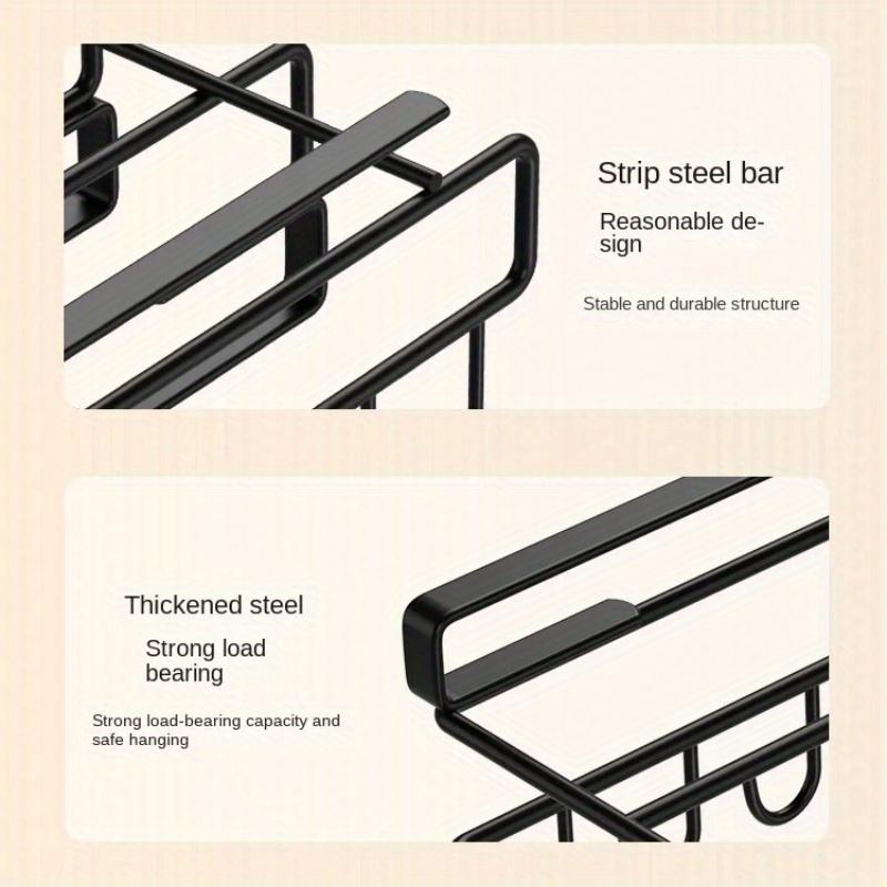 Hanging Rack Under Kitchen Cabinet Household Iron Art Organizing Rack Cutting Board Rack Hook Pot Cover Utensils Storage Rack