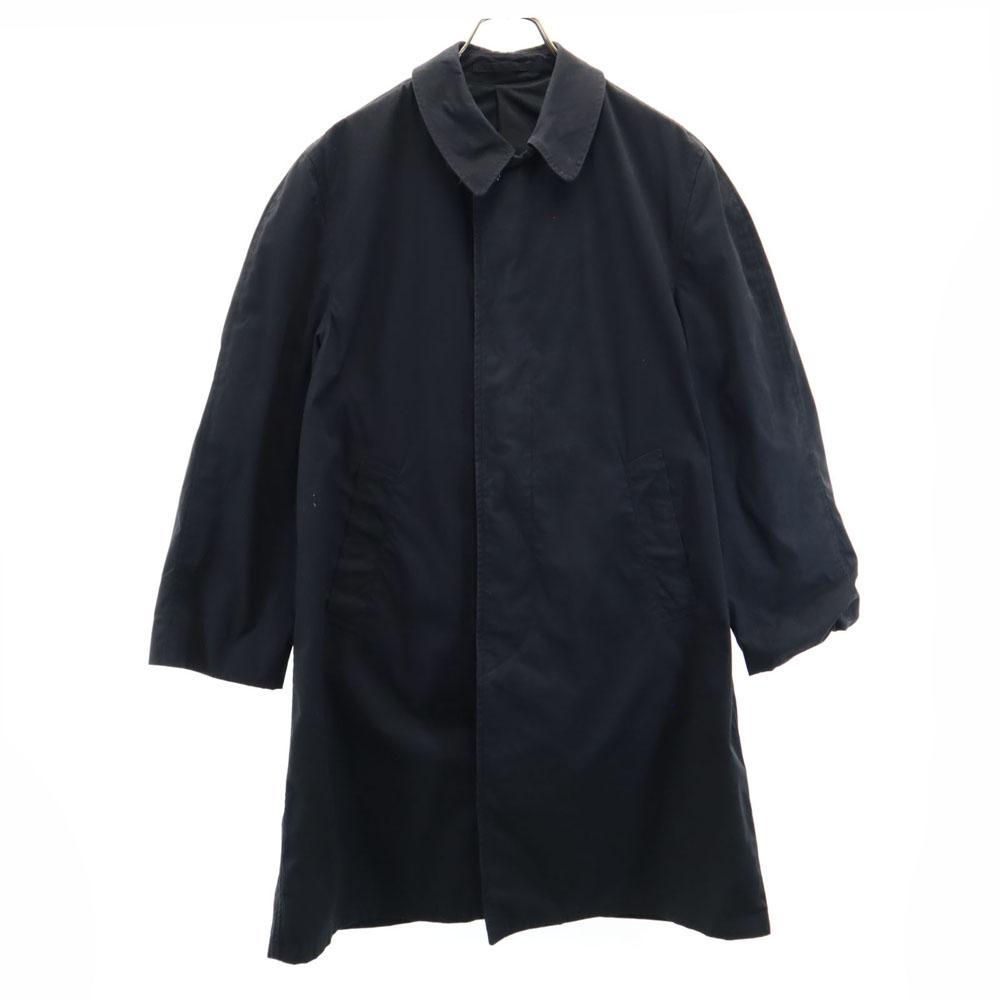 US NAVY 80s DLA Vintage Raincoat M Black series Stainless color Men's Used