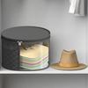 Gjennomsiktig oppbevaringsbøtte for hatter, hattorganisator, stor kapasitet, glidelåslukking, støvtett, oppbevaringsboks for cowboyhatt