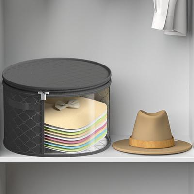 Secchio Porta Cappelli Trasparente Organizzatore Cappelli Grande Capacità Chiusura a Cerniera Antipolvere Scatola Porta Cappelli da Cowboy