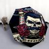 1PC Skull Scissors Artwork Automatic Umbrella - Suitable Travel Outdoor Portable Umbrella Birthday Gift Daily Essentials