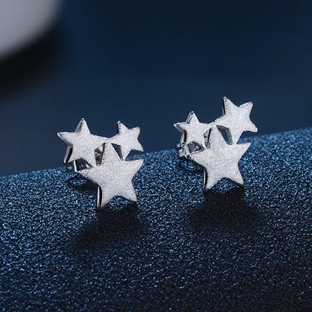 

925 Sterling Copper Earrings For Women Original Charm Double Hoop Earrings Pave CZ Fine Engagement Anniversary Zircon E557