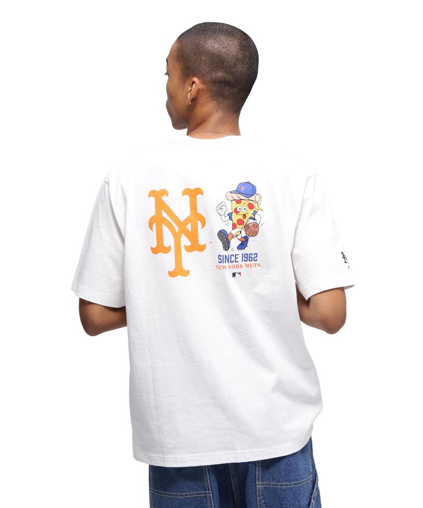 AVIREX New Era New York Size Met's T-Shirt, Men's, 2XL, 030, White, 783-5234011