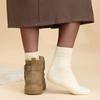 TUINANLE Thick Soled Short Sleeved Snow Boots for Women Versatile with Thick Fleece and Anti Slip Warm Cotton Shoes