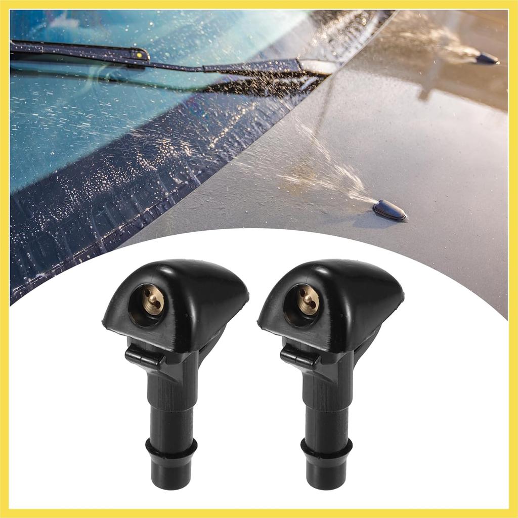 Windshield Wiper Washer Nozzle Spray Jet Fit for Nissan Frontier 2006-2013 - Pack of 2 Black Benefit