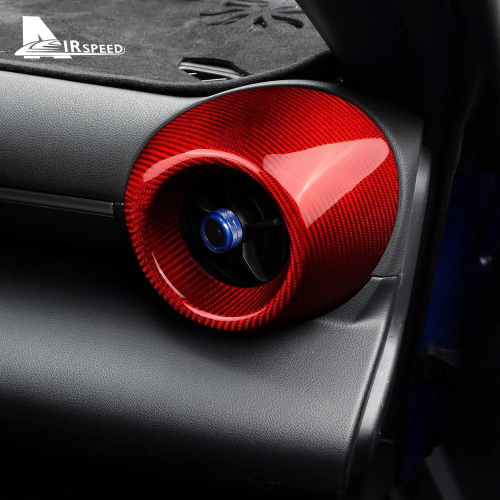 Real Hard Carbon Fiber Cover For Subaru BRZ Toyota GR86 2021 2022 2023 2024 LHD Sticker Accessories Car Air Conditioner Outlet