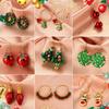 Orecchini a bottone creativi a forma di albero di Natale e campana pupazzo di neve - Accessori festivi per le vacanze per donne