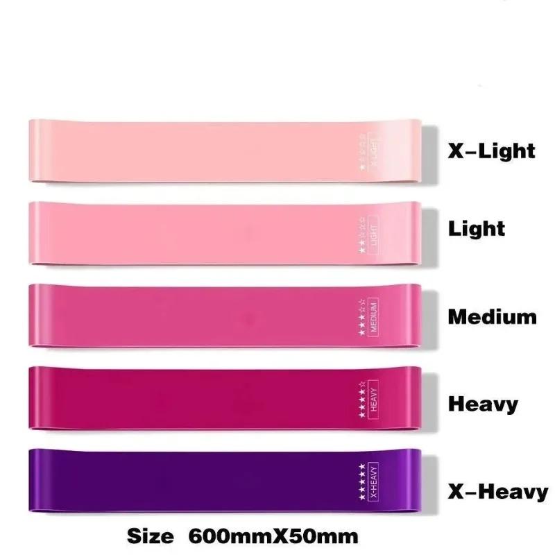 TPE Resistance Bands Set for Pilates Yoga Stretching Core Strengths Training Portable Fitness Equipment for Women
