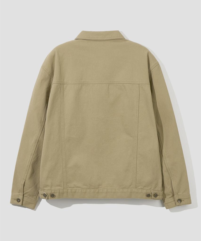 Agod Washed Twill Work Jacket [Beige]