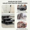 Cat Stairs 3 Steps Pet Stairs Stairs for Cats Pet Stairs 45 X 35 X 34 Cm Grey