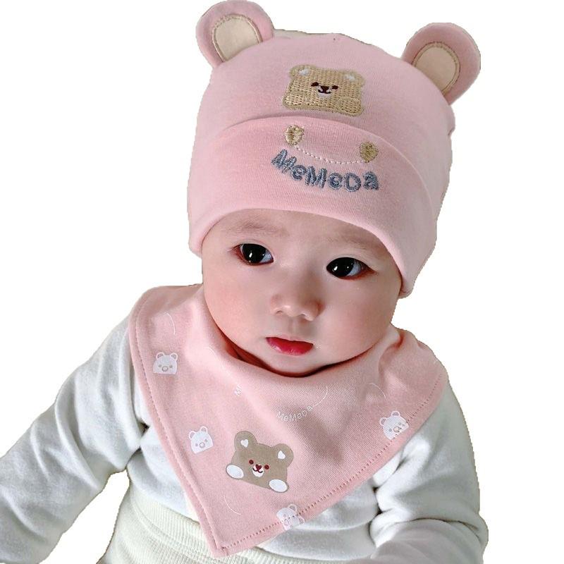 Unisex Bear Baby Hat for 0-6 Months - Cute and Adorable Newborn Cap for Spring and Autumn