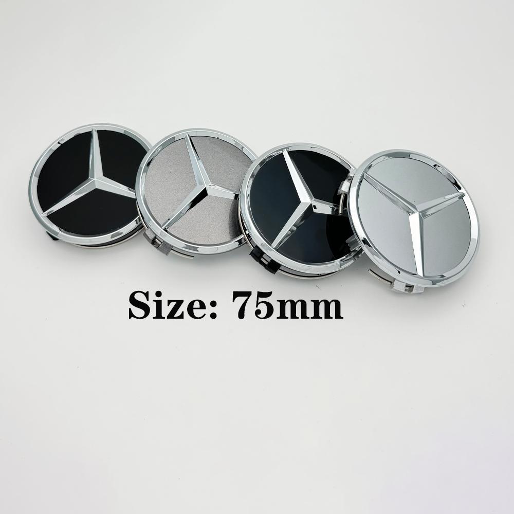 EBS4 For Benz Hot 4pcs/set 75mm Car Wheel Center Hub Caps Cover for Mercedes Benz B/C/E/S Class A Class C200L GLC GLK CLA W126 Auto A