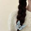 Blue Butterfly Hairpins New Acrylic Elegant Metal Tassel Hair Clips For Women Hanfu Antique Party Hair Accessories