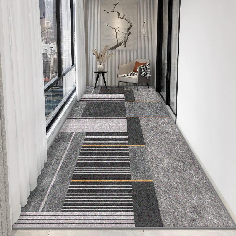 Luxury Geometric Long Corridor Carpet Stairs Passageway Non-slip Runner Rugs Decor Home Living Room Aisle Foot Mat Customizable