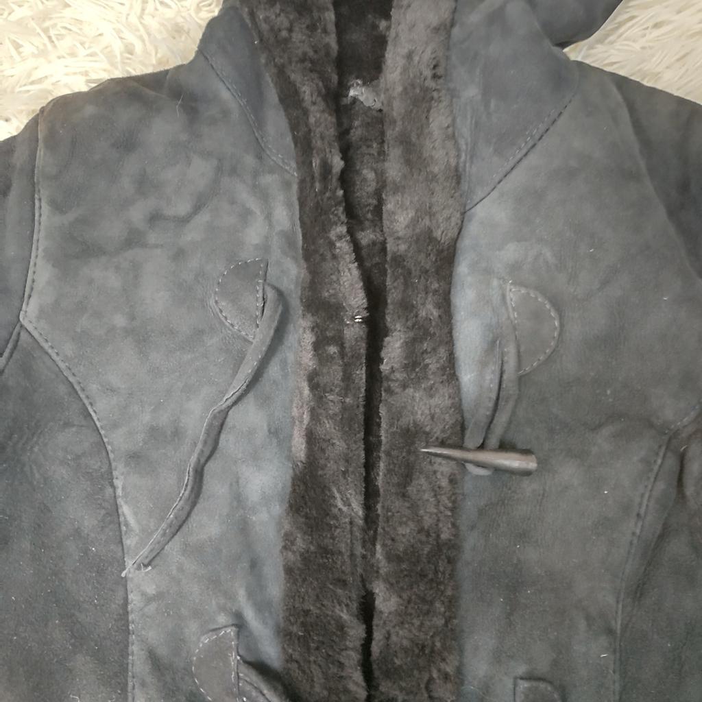 SHEARLING Bulgaria High-Quality Lambskin Mouton Coat [9/Women M/Black](USED)