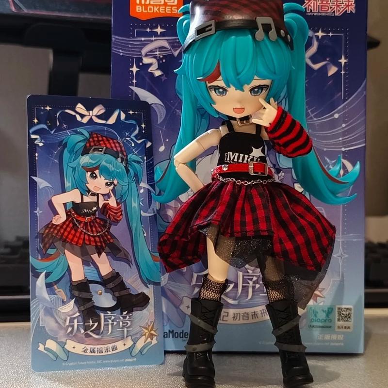 Genuine Hatsune Miku Vocaloid Series  14cm Kawaii Bjd  Decoration Anime Figure Collection Gifts Toys