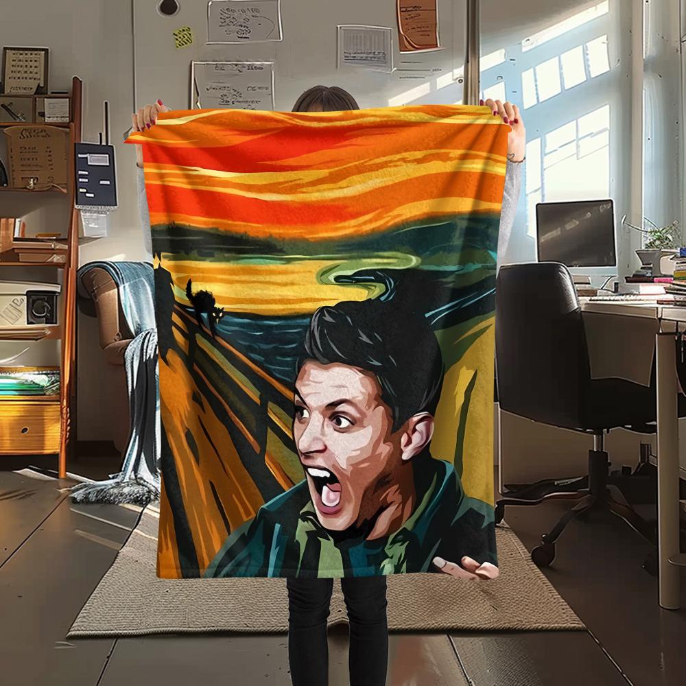 1 st Dean Winchester Tryck Flanellfilt, Högkvalitativ Alla Årstider, Heminredning, Värme och Komfort, Perfekt för Julklappar