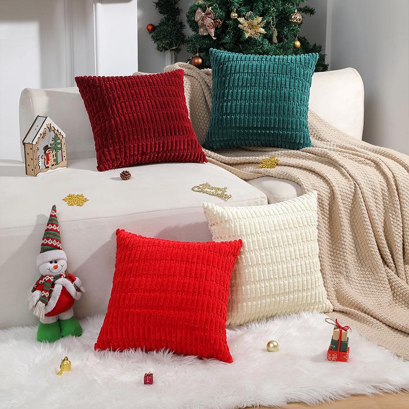 XUAI Corduroy Wheat Grain Backrest Pillowcase - Machine Washable Cover (Insert Not Included)