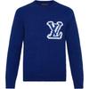 Louis Vuitton 2010s LV-Intarsia Crew-neck Sweater 1A7XOI