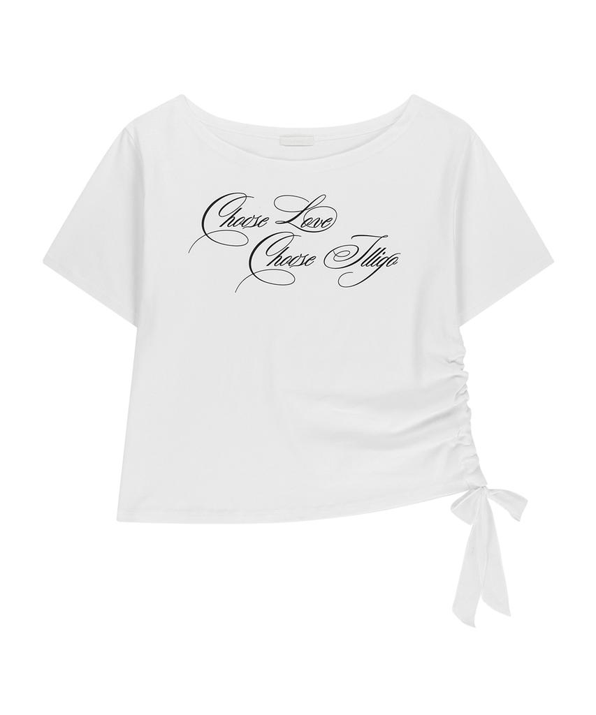 ILLIGO Sheer Ribbon Off-Shoulder Top White