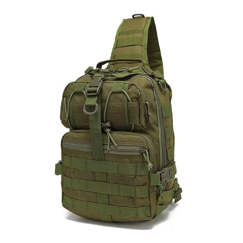 Borsa da Petto da Uomo Zaino Militare Pacchetto Tattico d'Assalto Borsa a Tracolla a Bandoliera Zucchino Impermeabile Borsa Zaino da Esterno Trekking Campeggio Pacco Borsa a Spalla da Uomo